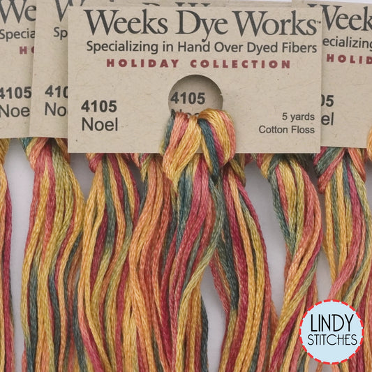 Noel Weeks Dye Works Floss Hand Dyed Cotton Skein 4105