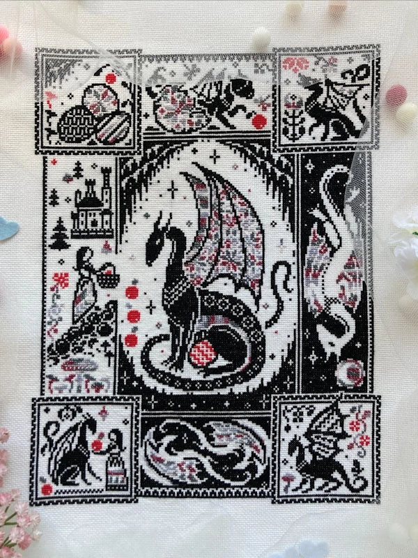 Of Dragons and Apples by Quaternion Creations Cross Stitch