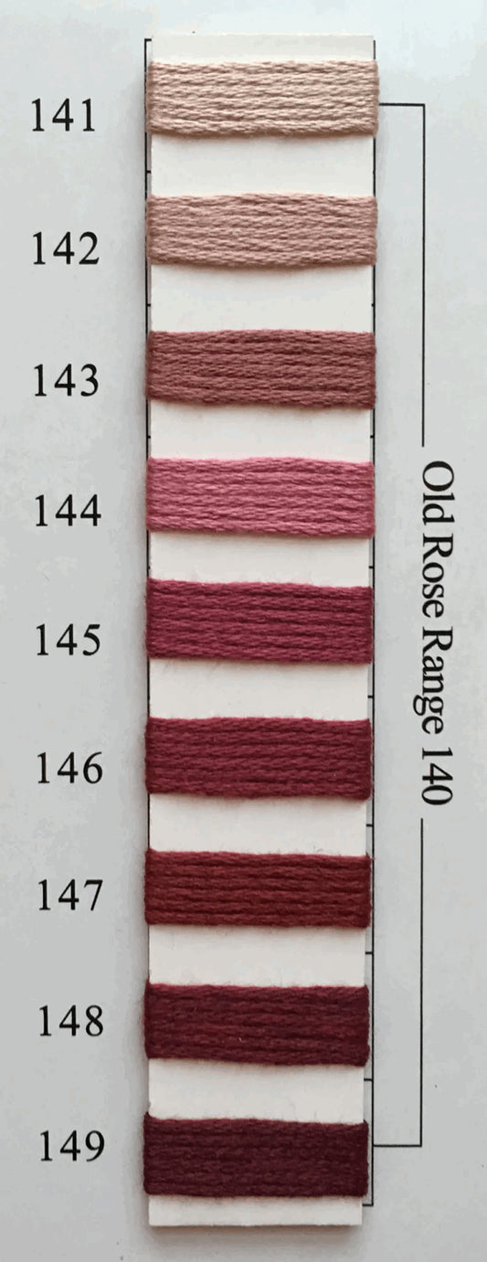 Needlepoint NPI Silk Floss 8 Ply Old Rose Range 141 142 143 144 145 146 147 148 149