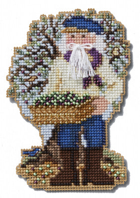 Olive Harvest Santa Mediterranean Mill Hill Ornament Kit with Beads 2024