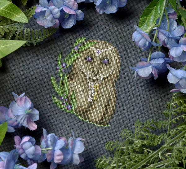 Owl Key Keeper Cross Stitch Pattern by Fine Frog Stitching