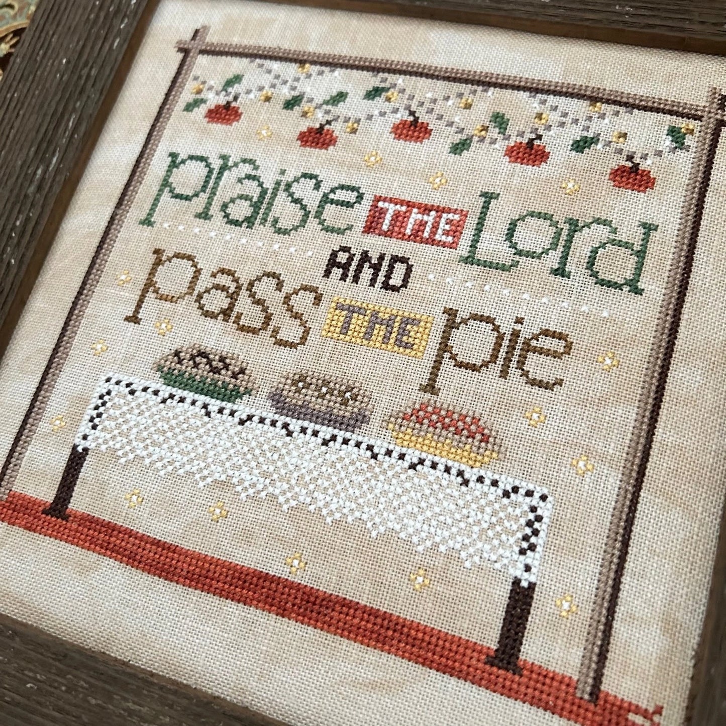 Pass the Pie Cross Stitch Pattern by Sweet Wing Studio