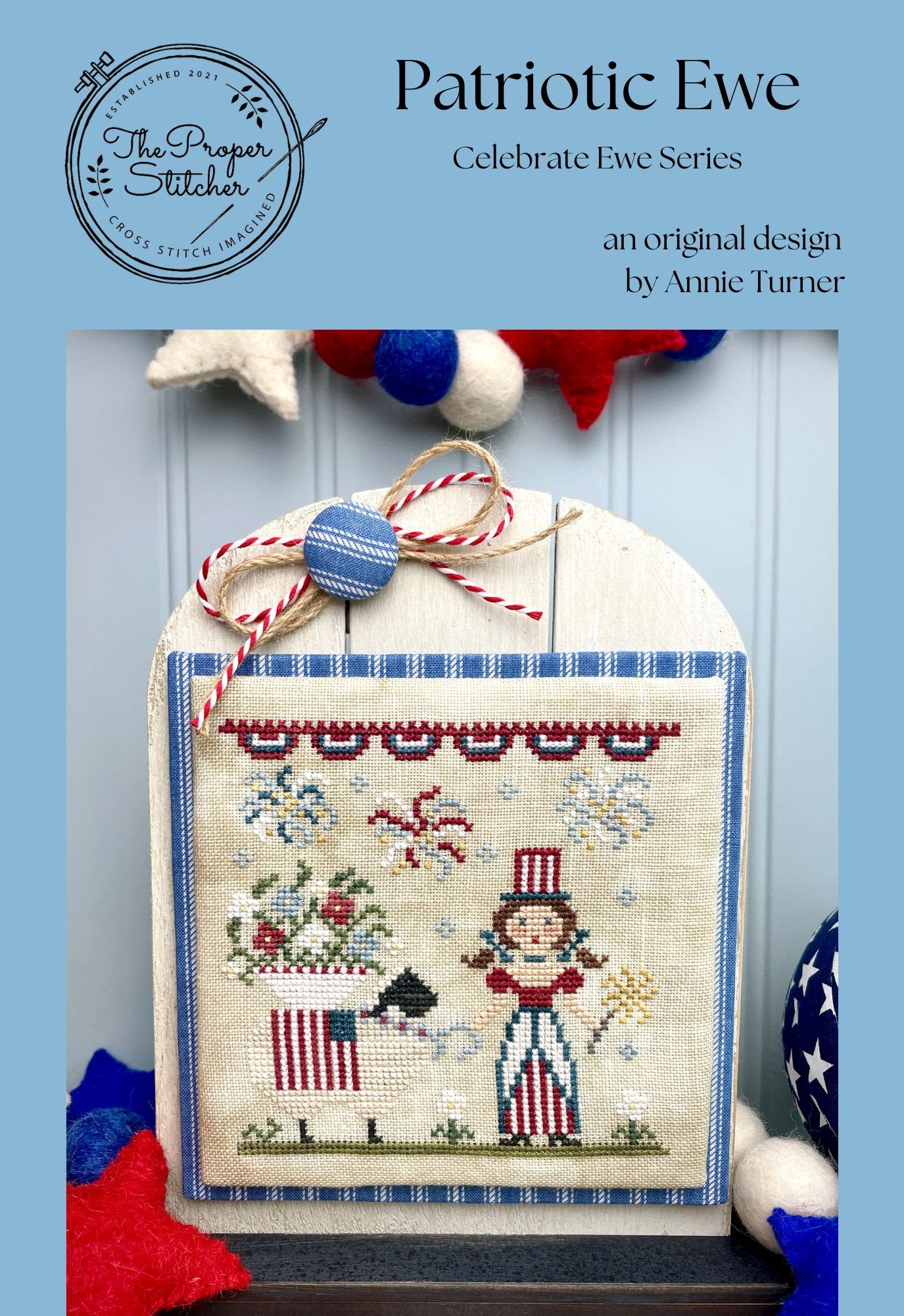 Patriotic Ewe by The Proper Stitcher Cross Stitch Pattern