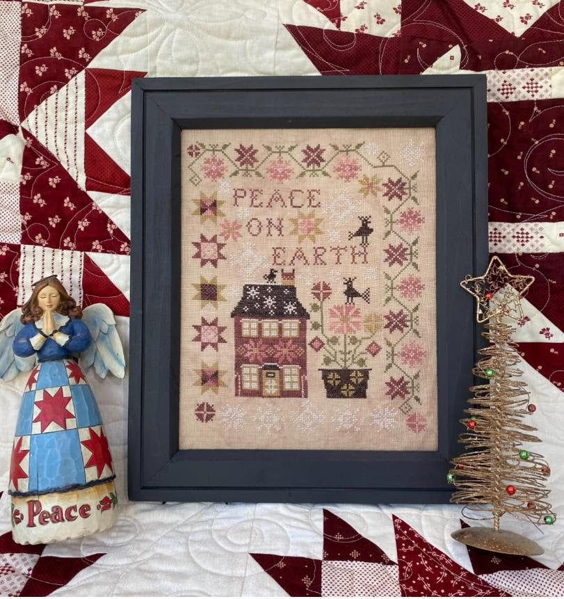 Peace on Earth by Pansy Patch Stitchery Cross Stitch Pattern