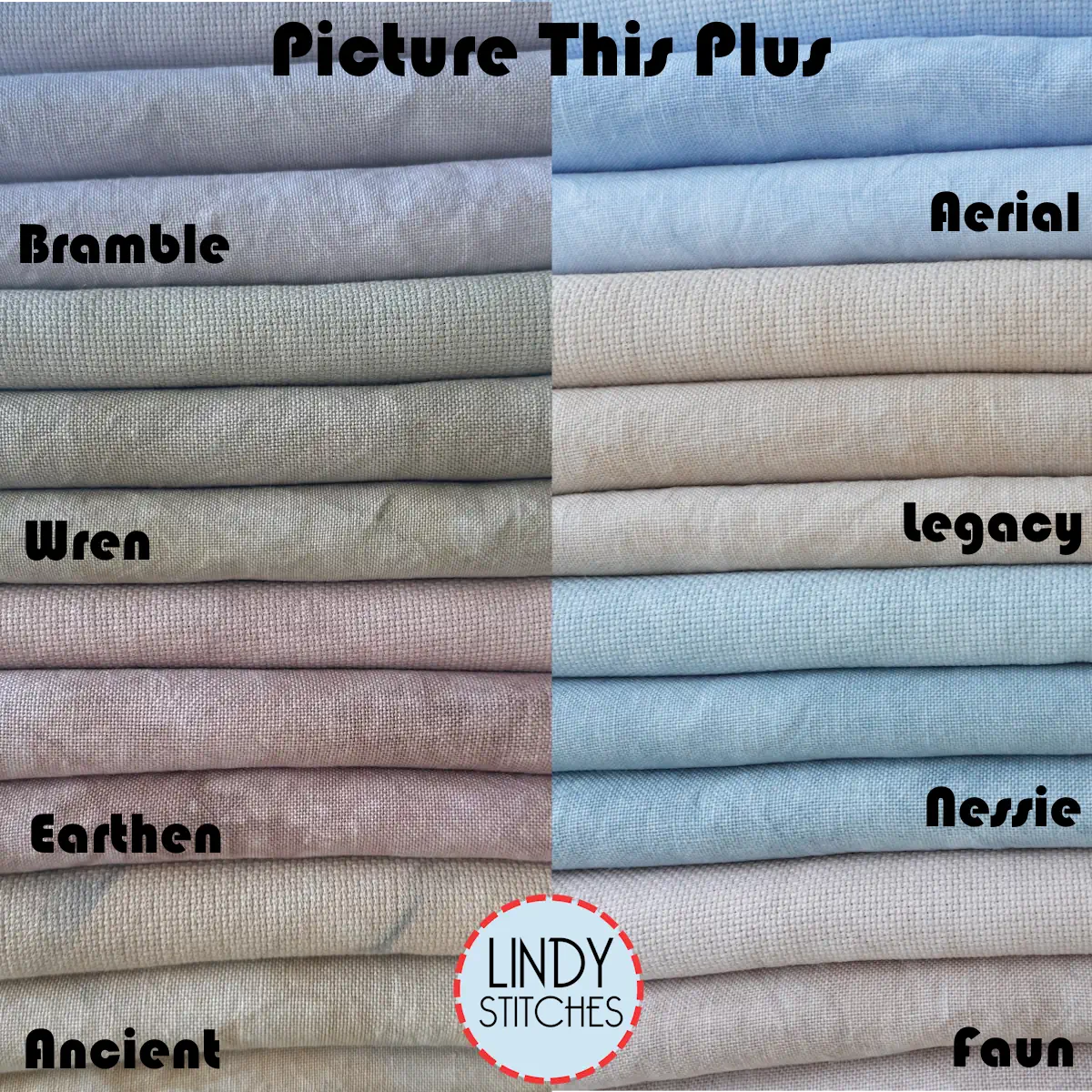 32 count Picture This Plus Nessie Belfast Linen Hand Dyed Fabric