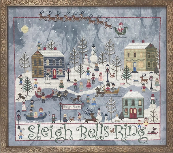 Sleigh Ride Cross Stitch Pattern Praiseworthy Stitches Physical Copy ...