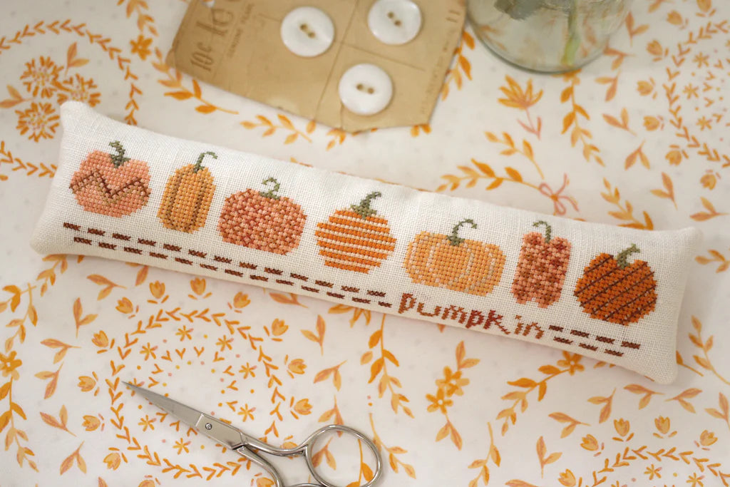 Pumpkin Row Cross Stitch Pattern by October House Fiber Arts