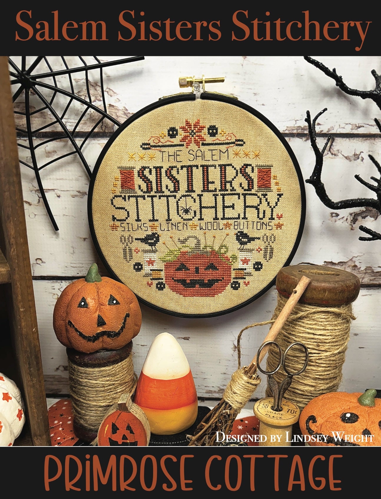 Salem Sisters Stitchery Primrose Cottage Cross Stitch Pattern