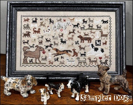 PREORDER Sampler Dogs by The Scarlett House Cross Stitch Pattern