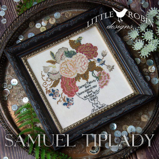 Samuel Tiplady Cross Stitch Pattern by Little Robin Designs