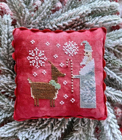 PREORDER Santa Deer cross stitch pattern by Lucy Beam Nashville Market