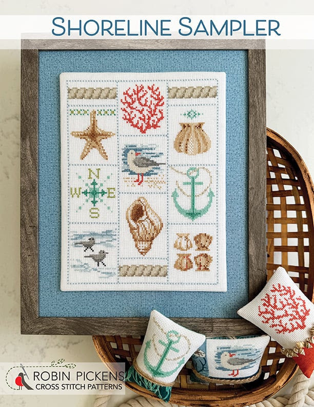 Shoreline Sampler Cross Stitch Pattern by Robin Pickens