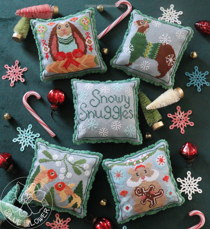 Snowy Snuggles Scrapbook Cross Stitch Pattern by The Blue Flower