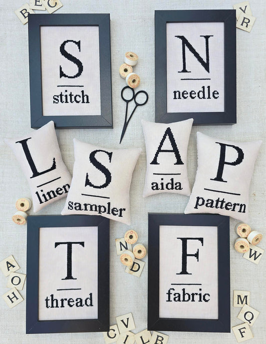 PREORDER Stitcher's Glossary Cross Stitch Pattern by Hello from Liz Mathews Nashville Market