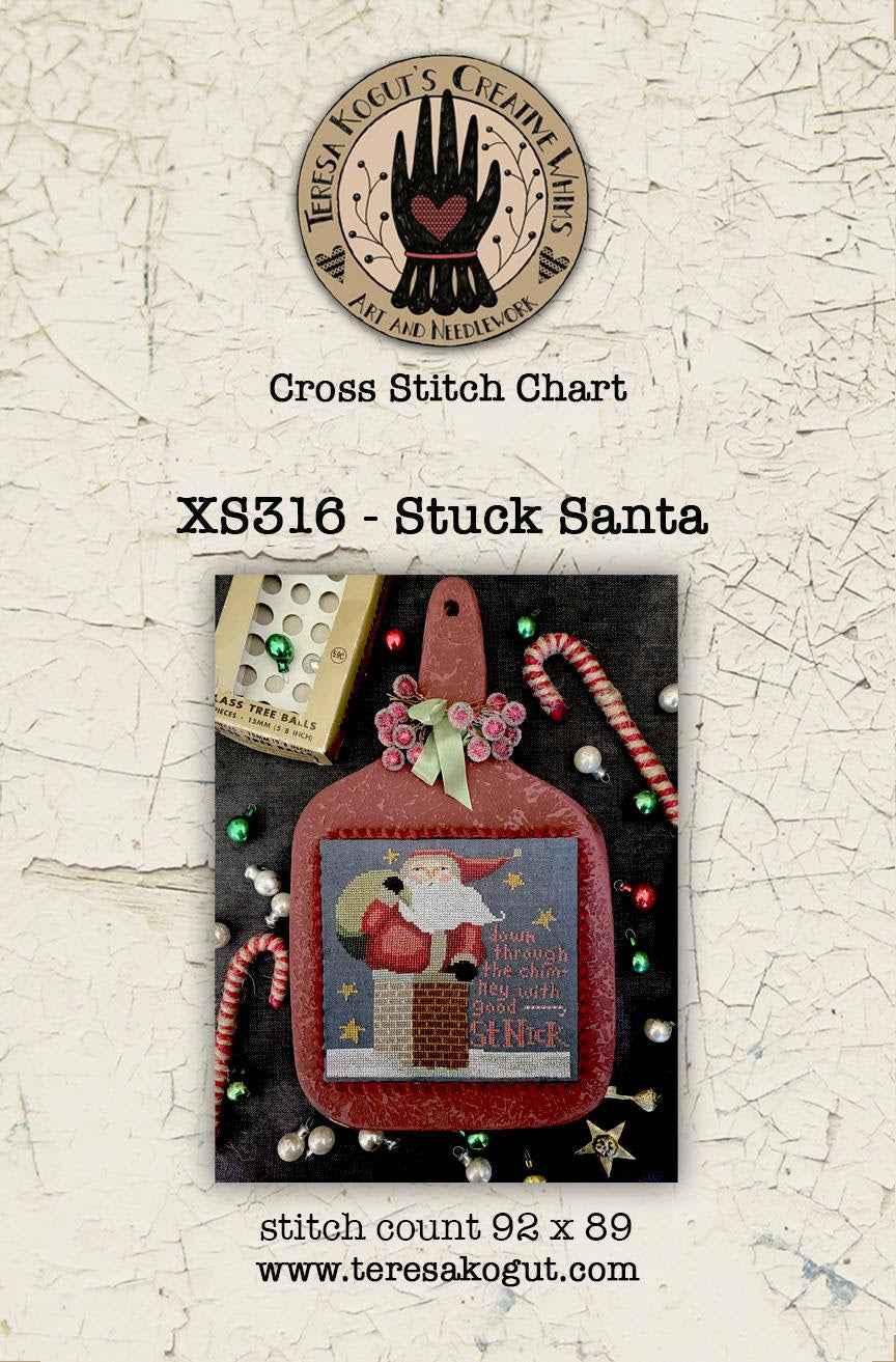 Stuck Santa Teresa Kogut Cross Stitch Pattern