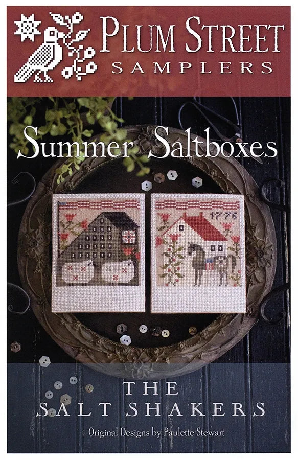 Summer Saltboxes Plum Street Samplers Cross Stitch Pattern