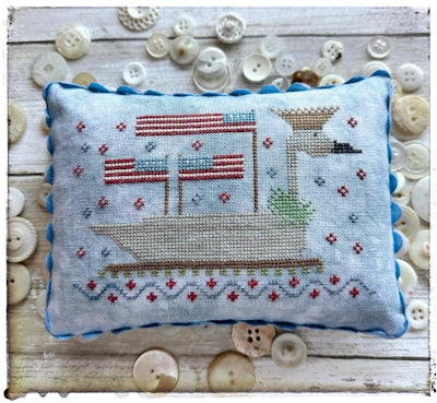 PREORDER Summer Swan cross stitch pattern by Lucy Beam Nashville Market