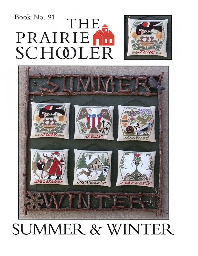 Summer & Winter The Prairie Schooler Cross Stitch Pattern #91 Physical Copy