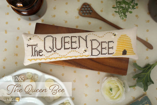 The Queen Bee Cross Stitch Pattern by October House Fiber Arts