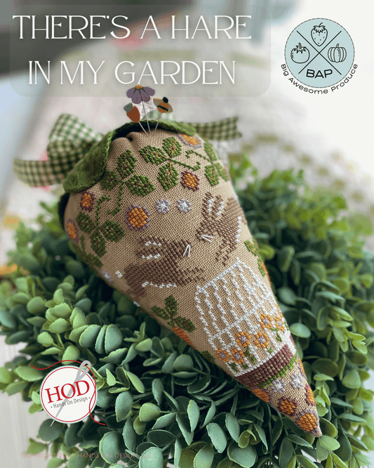 PREORDER There's a Hare in My Garden Cross Stitch Pattern by Hands On Design Nashville Market