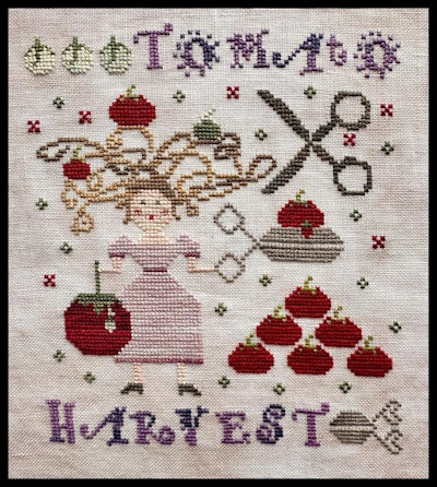 PREORDER Tomato Harvest cross stitch pattern by Lucy Beam Nashville Market