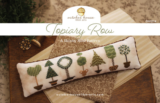 Topiary Row Cross Stitch Pattern by October House