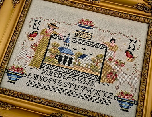 PREORDER Two Sisters Cross Stitch Pattern by Twin Peak Primitives Nashville Market