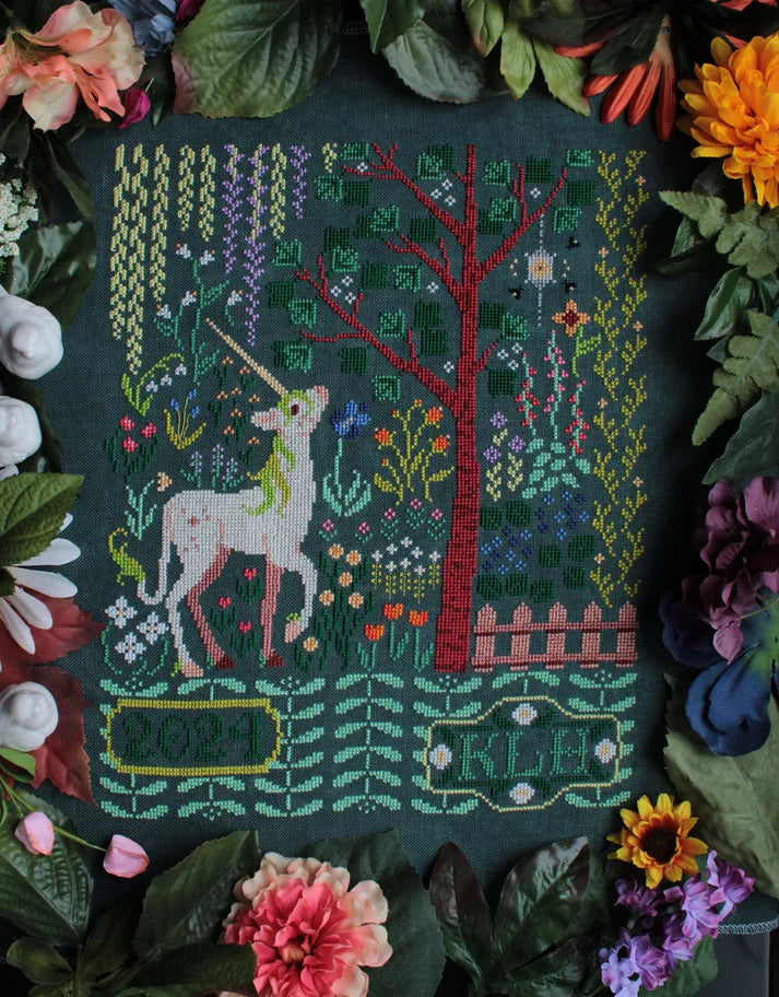 Unicorn's Garden by Sprouting Lupine Cross Stitch Pattern