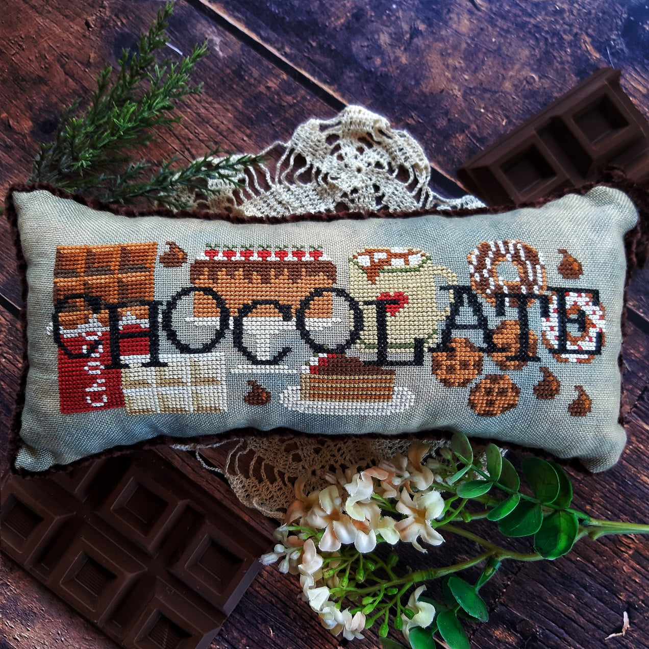 When I Think of Chocolate Cross Stitch Pattern by Puntini Puntini