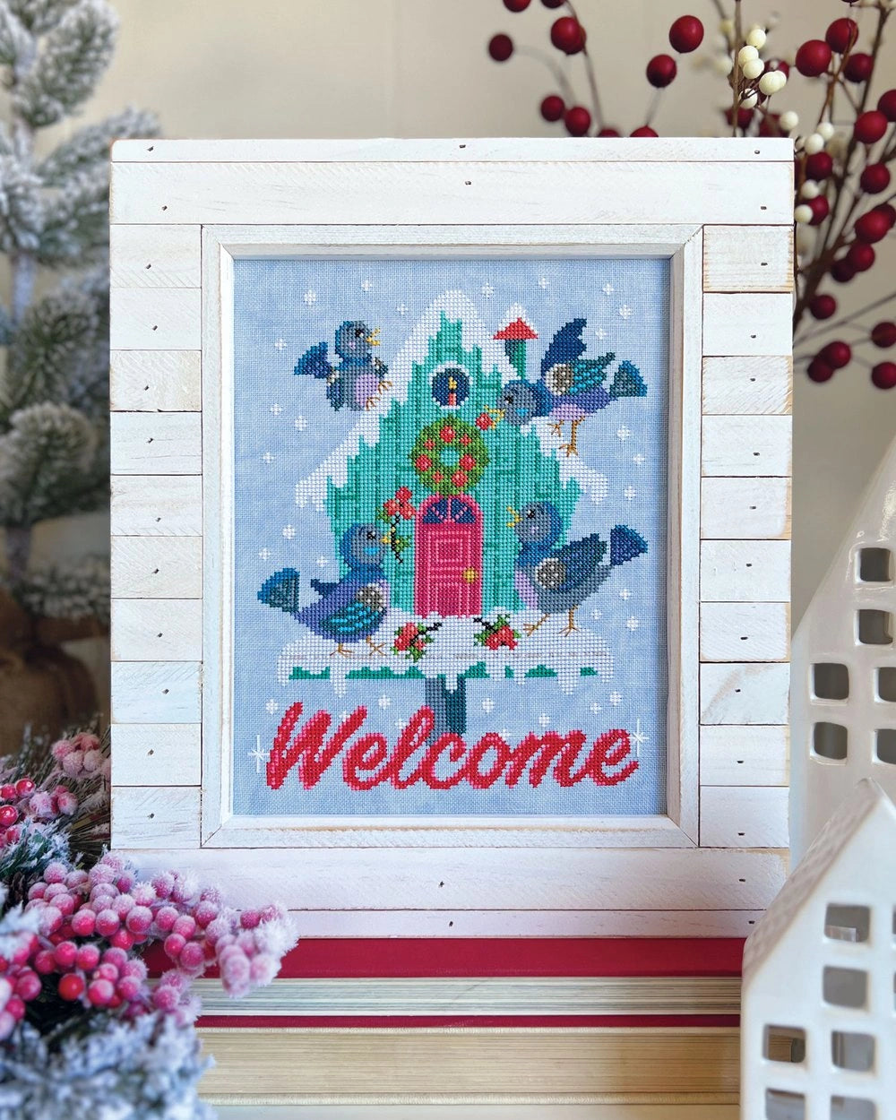 Winter Welcome Satsuma Street Cross Stitch Pattern