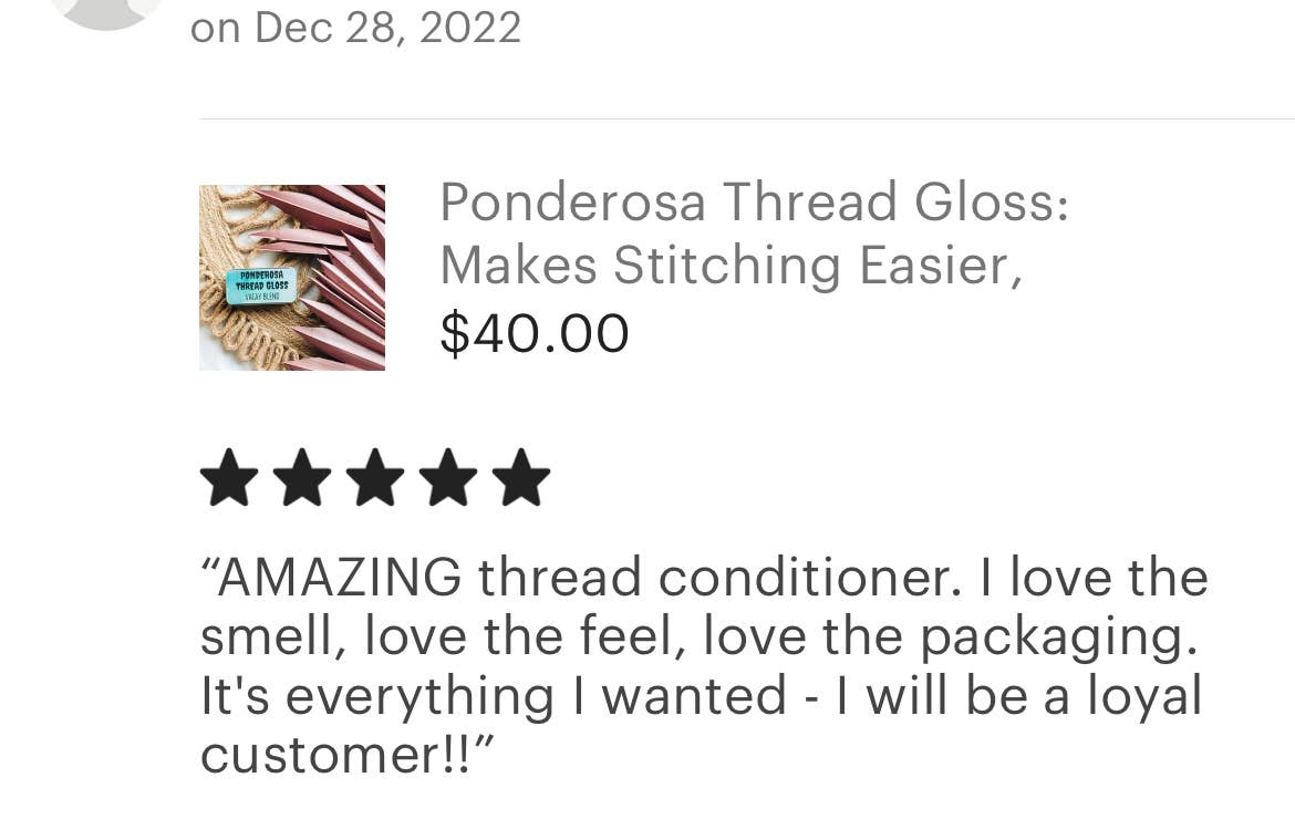 Ponderosa Thread Gloss HORIZON Scented Beeswax Thread Conditioner