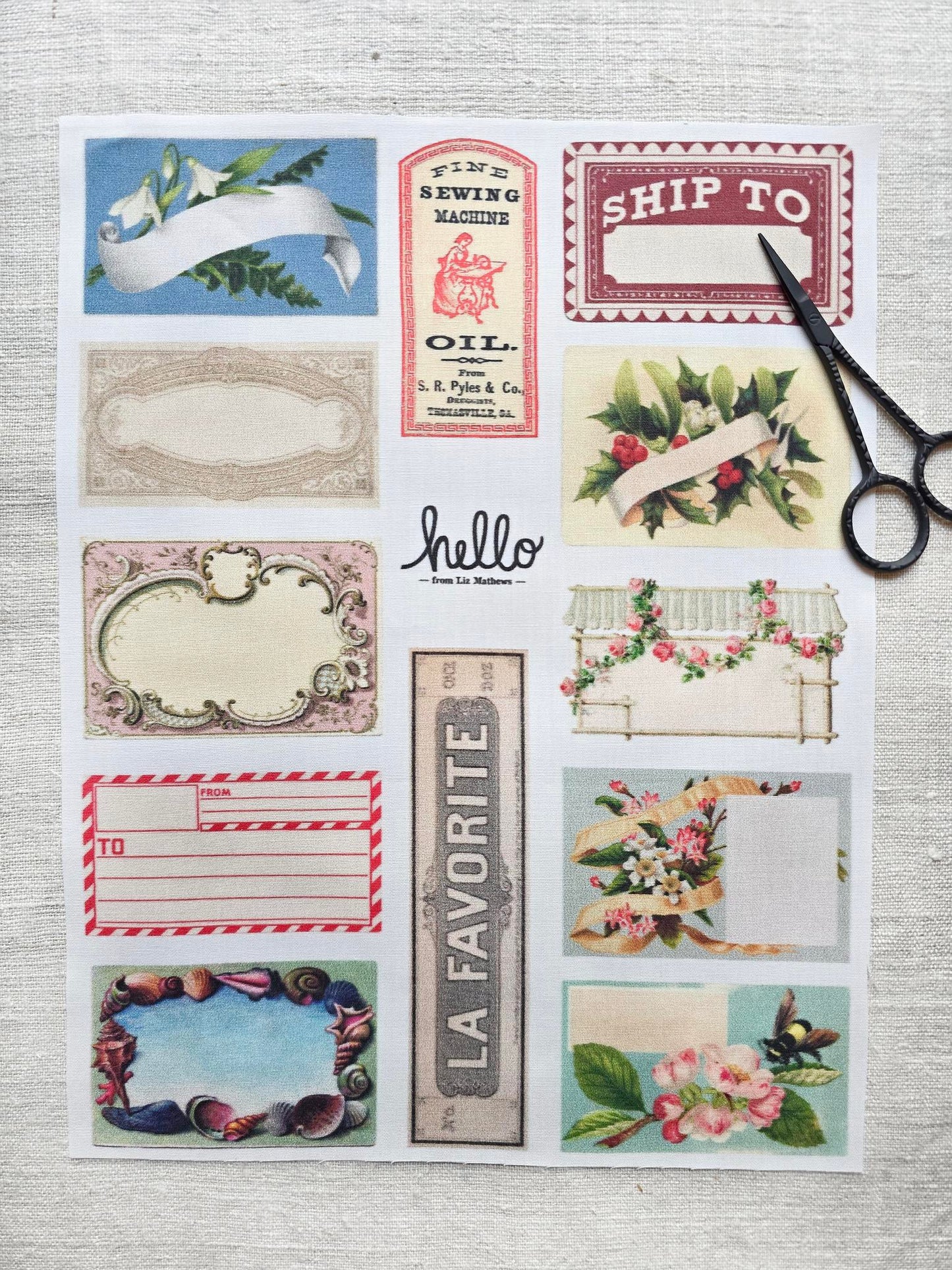 PREORDER Set of 12 Finishing Patches by Hello from Liz Mathews Nashville Market