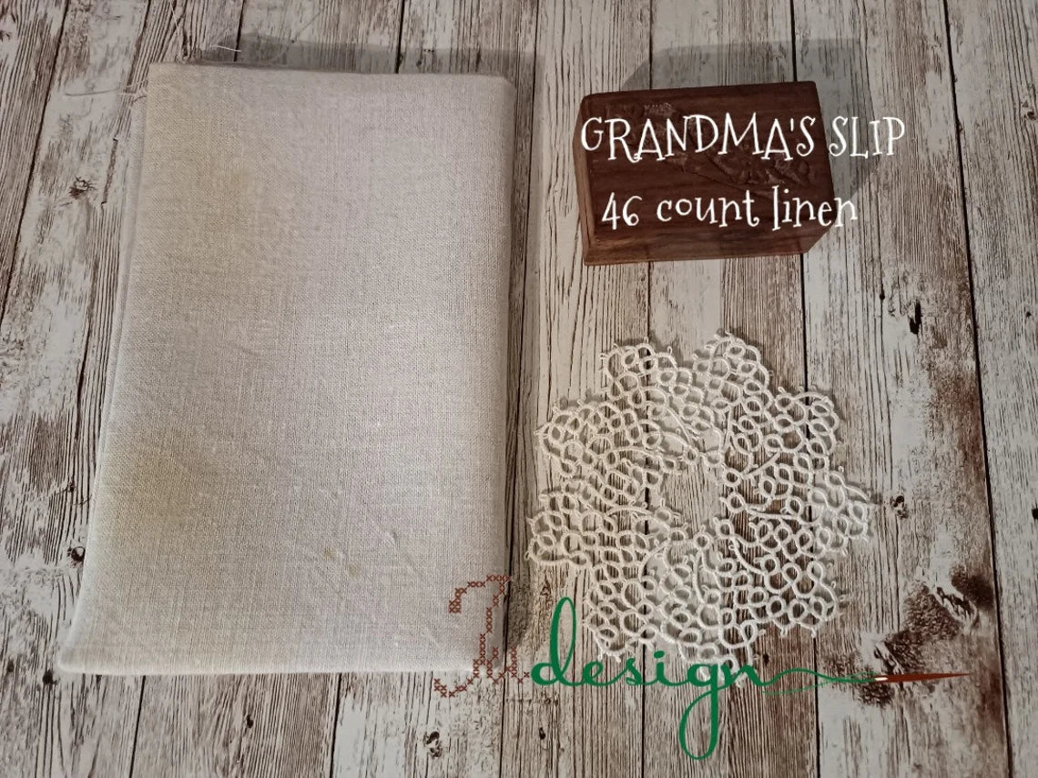 46 Count Grandma's Slip Hand Dyed Bristol Linen by Xjudesign