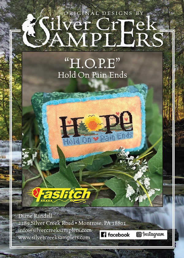 H.O.P.E. Cross Stitch Pattern by Silver Creek Samplers PHYSICAL copy