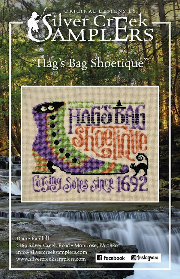 Hag's Bags Shoetique Cross Stitch Pattern by Silver Creek Samplers PHYSICAL copy