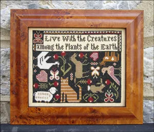 Live With the Creatures Carriage House Samplings Cross Stitch Pattern