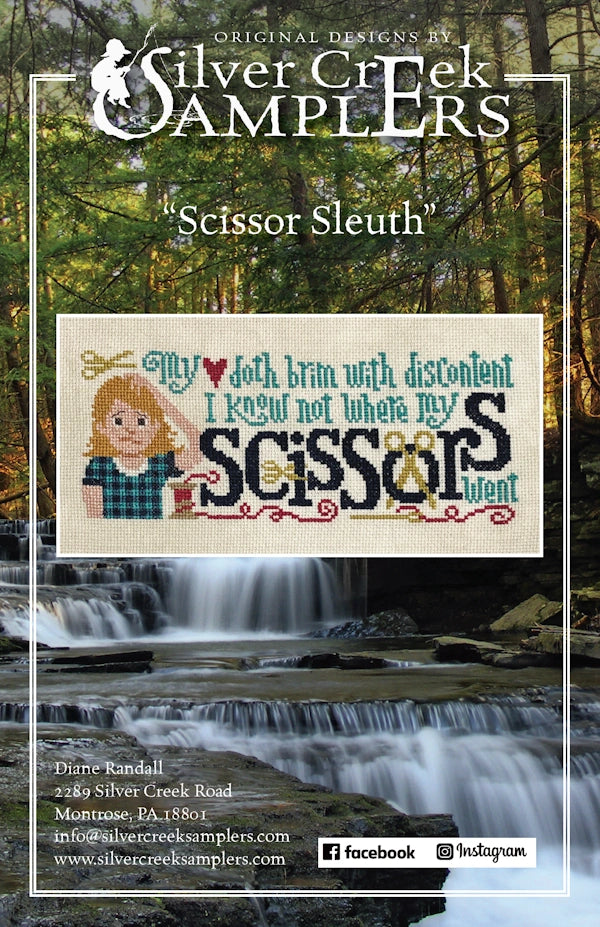 Scissor Sleuth Cross Stitch Pattern by Silver Creek Samplers