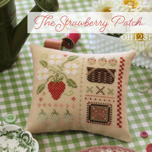 PREORDER The Strawberry Patch October House Fiber Arts Cross Stitch Pattern Nashville Market