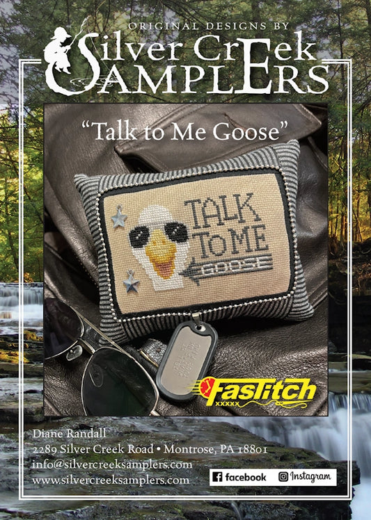 Talk To Me Goose Cross Stitch Pattern by Silver Creek Samplers