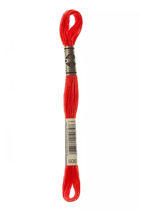 606 DMC Six Strand Cotton Embroidery Floss