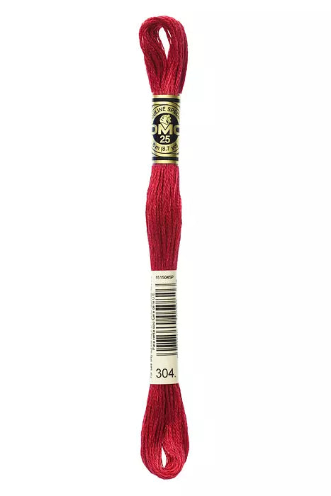 304 DMC Six Strand Cotton Embroidery Floss