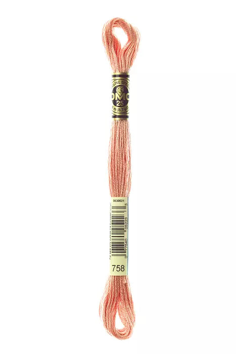 758 DMC Six Strand Cotton Embroidery Floss