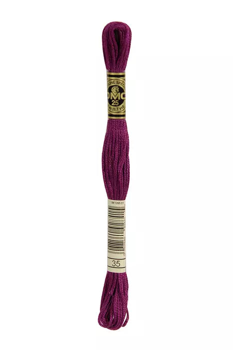 35 DMC Six Strand Cotton Embroidery Floss