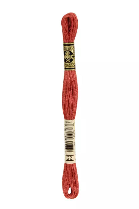 22 DMC Six Strand Cotton Embroidery Floss