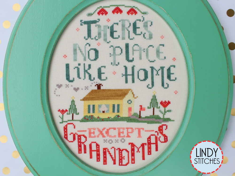 Except Grandma's Cross Stitch Pattern by Lindy Stitches with Custom Charting Page PDF Download