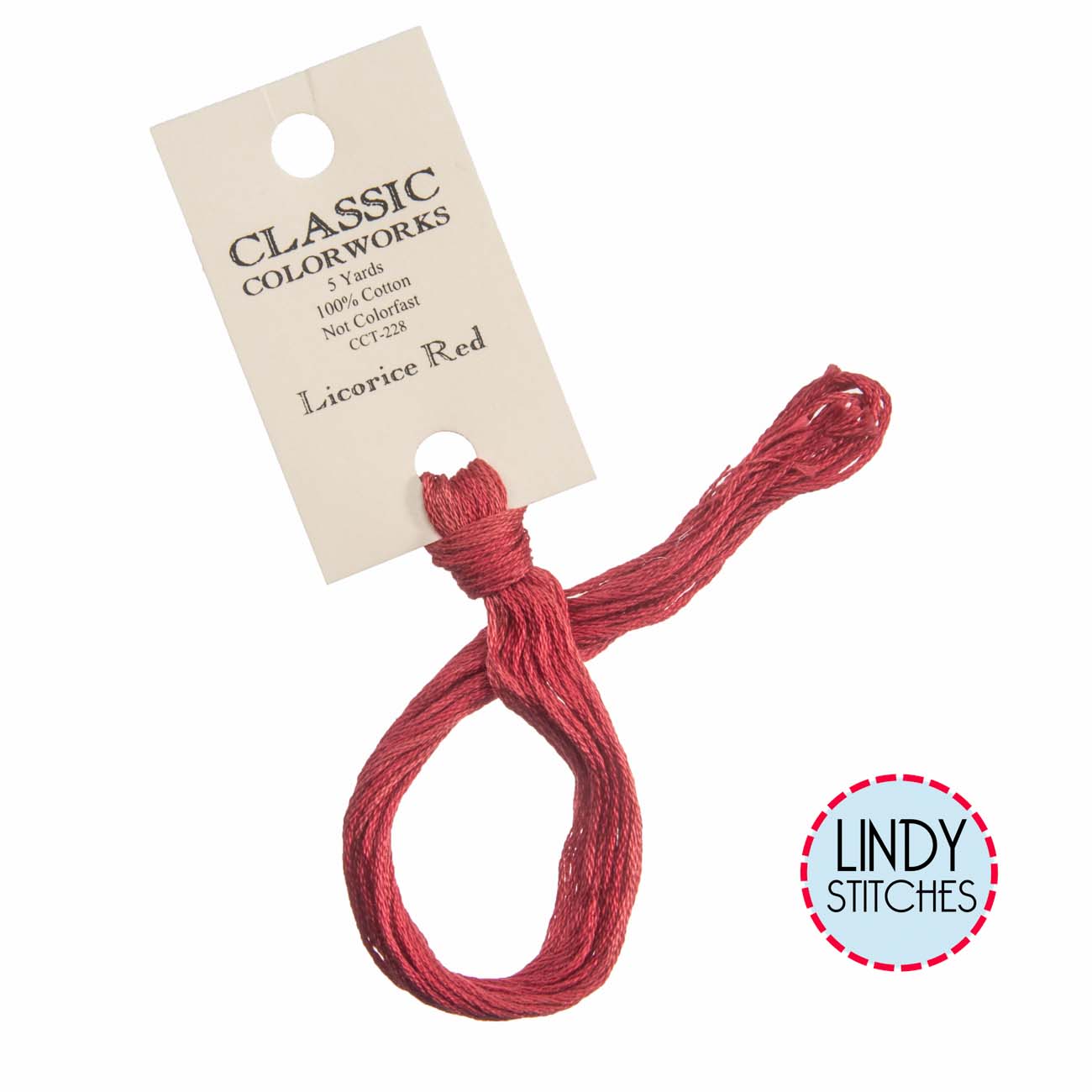 Licorice Red Classic Colorworks Floss Hand Dyed Cotton Skein