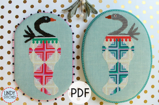 PDF Stocking Stuffers Christmas Cross Stitch Pattern by Lindy Stitches